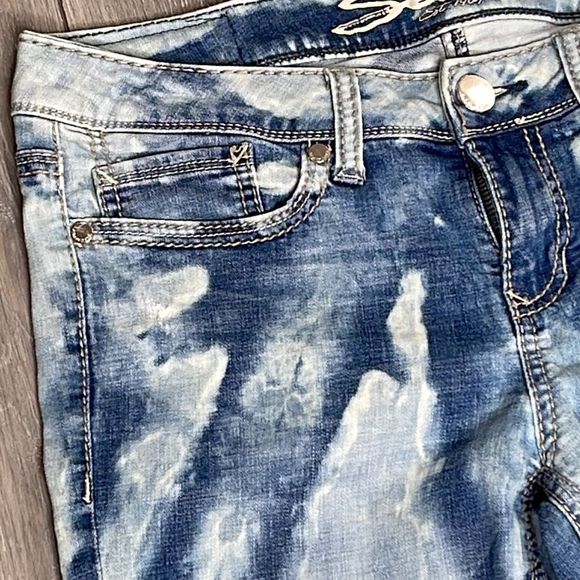 Seven Bleach Washed Rocker Slim Stretch Jeans - Picture 14 of 17